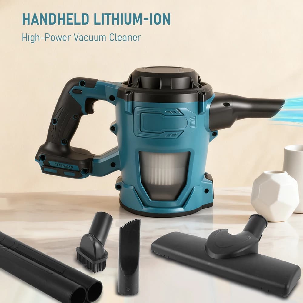 Aspirapolvere Senza Fili ad Alta Potenza 500W, Pulitore Portatile Senza Spazzole con Filtro Rimovibile e Lavabile per Pulizia Rapida