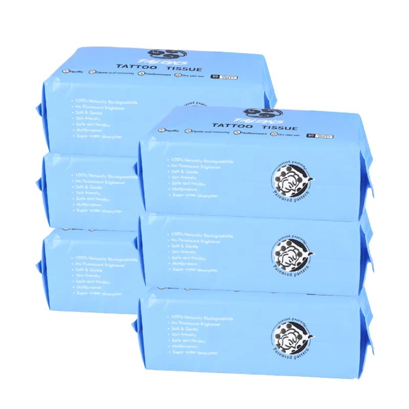 KVM Tattoo Wipe Paper Disposable Anti Stick Durable Soft Tissue Towel Dry and Wet Dual-use No Shedding Tattoo Cleaning Tools