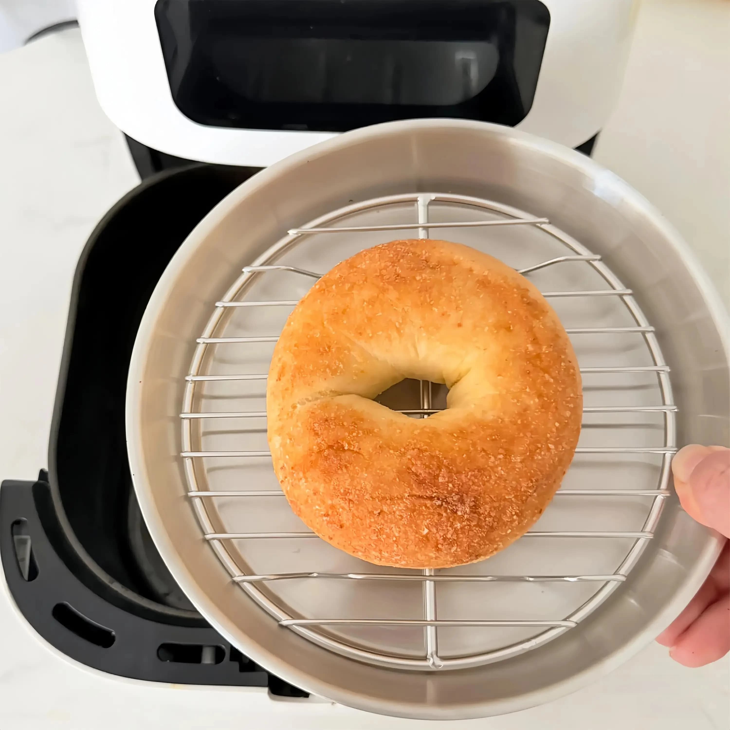 Padella Multifunzione in Acciaio Inox 304 per Barbecue con Vassoio di Drenaggio, Filtro Olio per Friggitrice ad Aria, Forno e Microonde, Utensile da Cucina