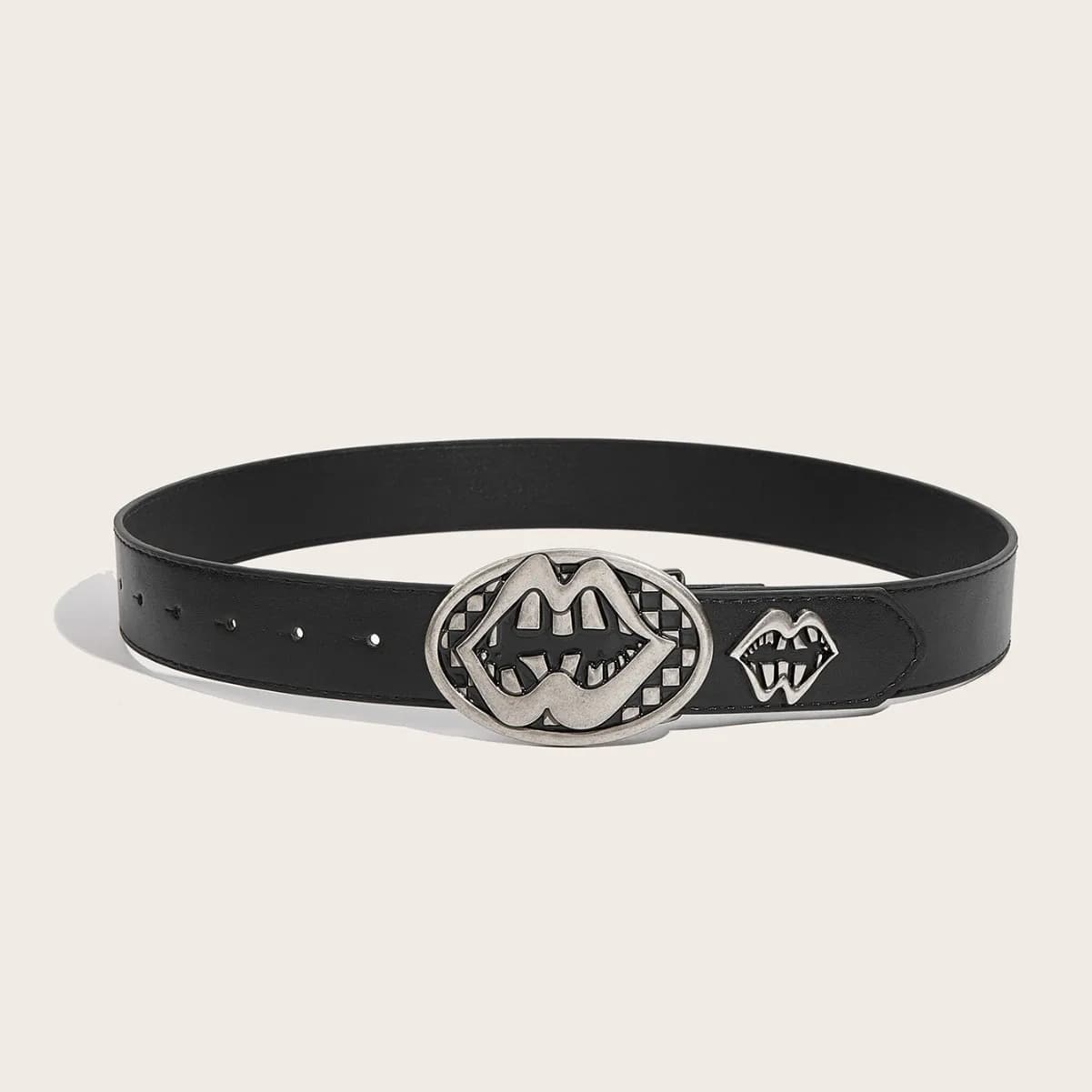 Gothic Y2K Women Men Belts Goth Ladies Hip hop Punk Rivet Skeleton Print Waist Belt Jeans Waistband