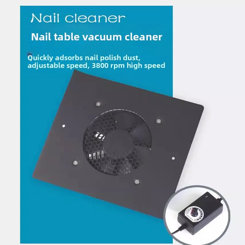 Nail Table Embedded Vacuum Cleaner, Integrated Desktop Tabletop Dust Collector, Nail Grinding Dust Remover tool