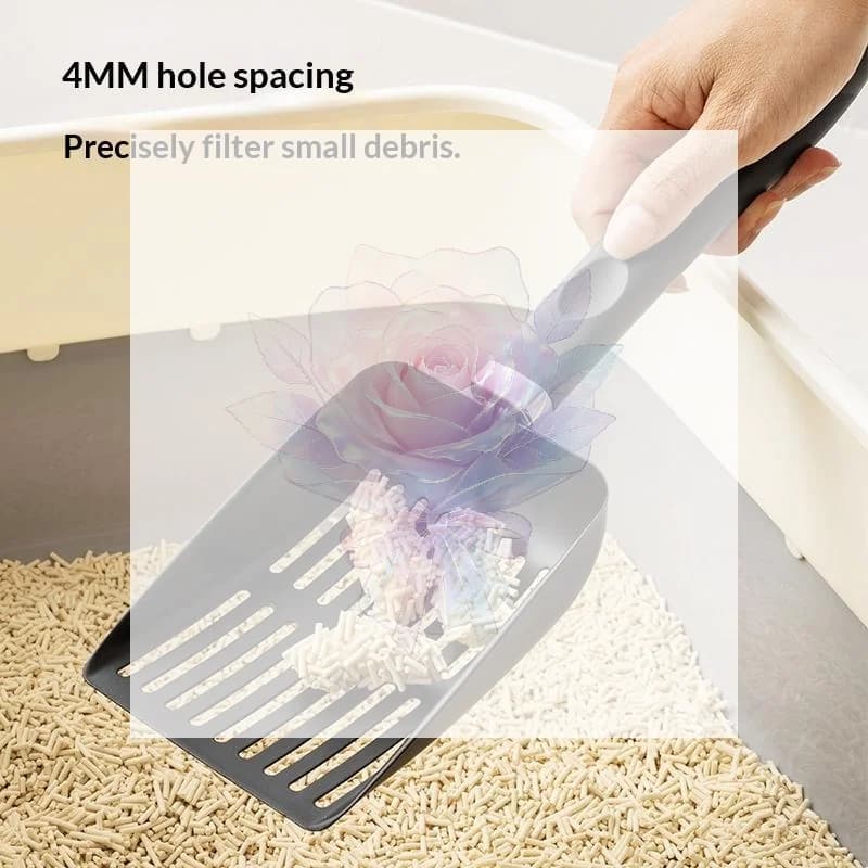 Cat Litter Shovel Rust Resistant Smooth Edge Ergonomic Handle Quick Sifting Pet Waste Scoop for Cat Pet Cleaning Accessories
