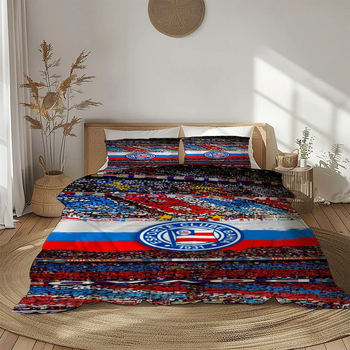 Set di Biancheria da Letto Bahia Football, Disponibile in Misure King, Queen, Matrimoniale, Singola e Twin