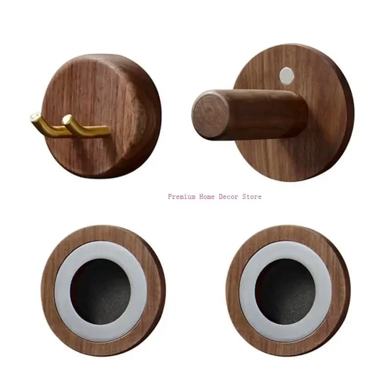 Supporto per capelli a parete a muro legno rotondo Solviva spazio facile da installare jomd murale