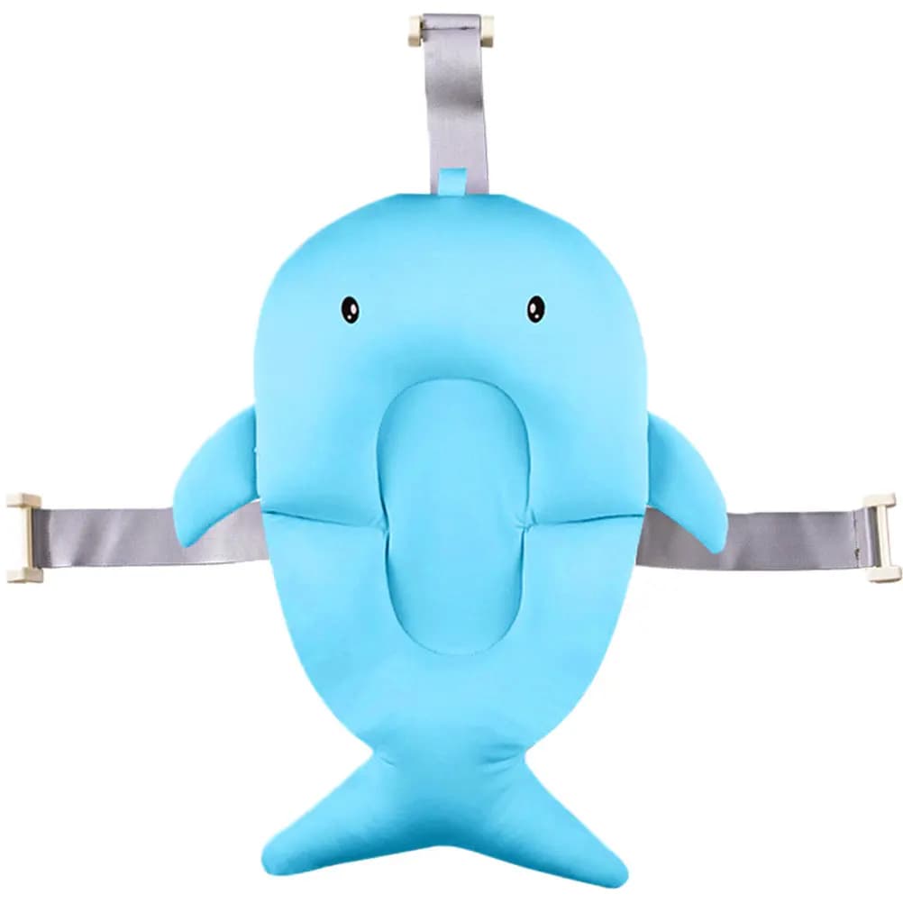 Tappetino per vasca da bagno per neonati, cuscino di supporto per il bagnetto a forma di balena, tappetino galleggiante in rete per neonati e bambini piccoli, sedile per il bagnetto.
