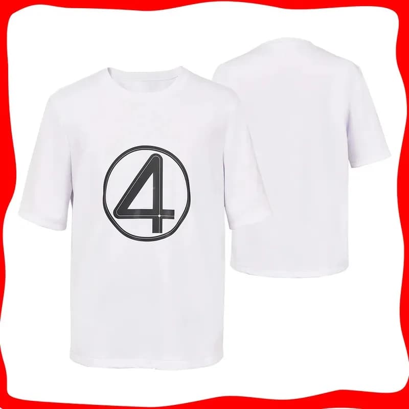 Movie Thunder Bolts The Thing Cosplay Costume Men White No 4 T Shirt for Adult Disguise Halloween Carnival Party Suit goi/6