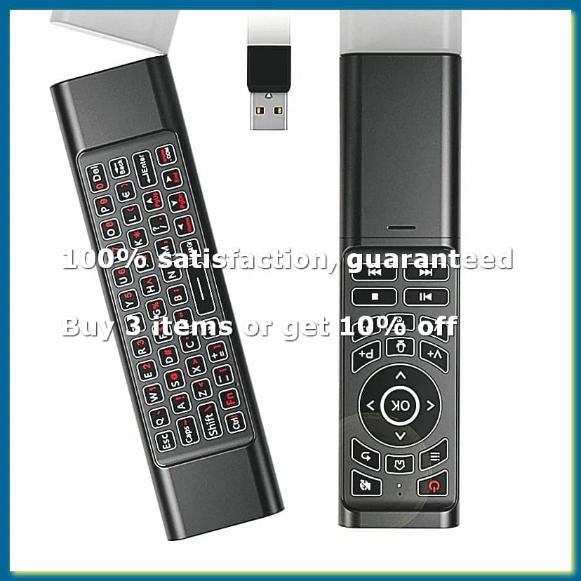 Air Fly Mouse Remote,2.4GHz Remote Control,for Android TV Box,Smart TV,Projector PC HTPC Plug and Play with USB-A32R
