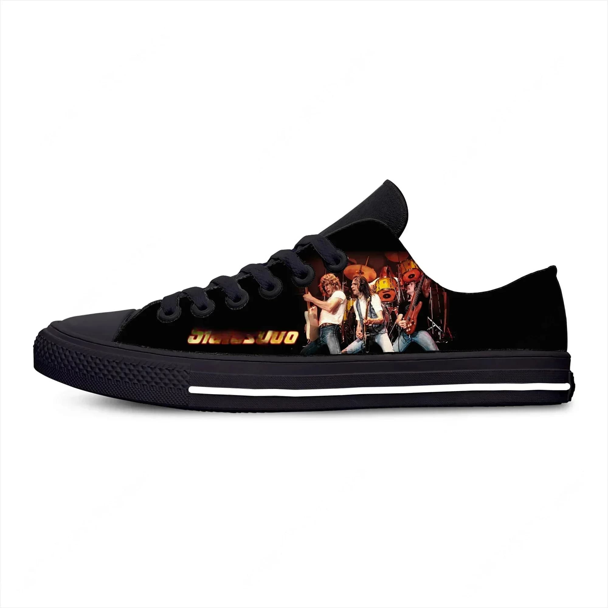 Status Quo Rock Band Low Top Sneakers Scarpe casual da uomo, donna, adolescente, scarpe da corsa in tela, scarpe leggere con stampa 3D