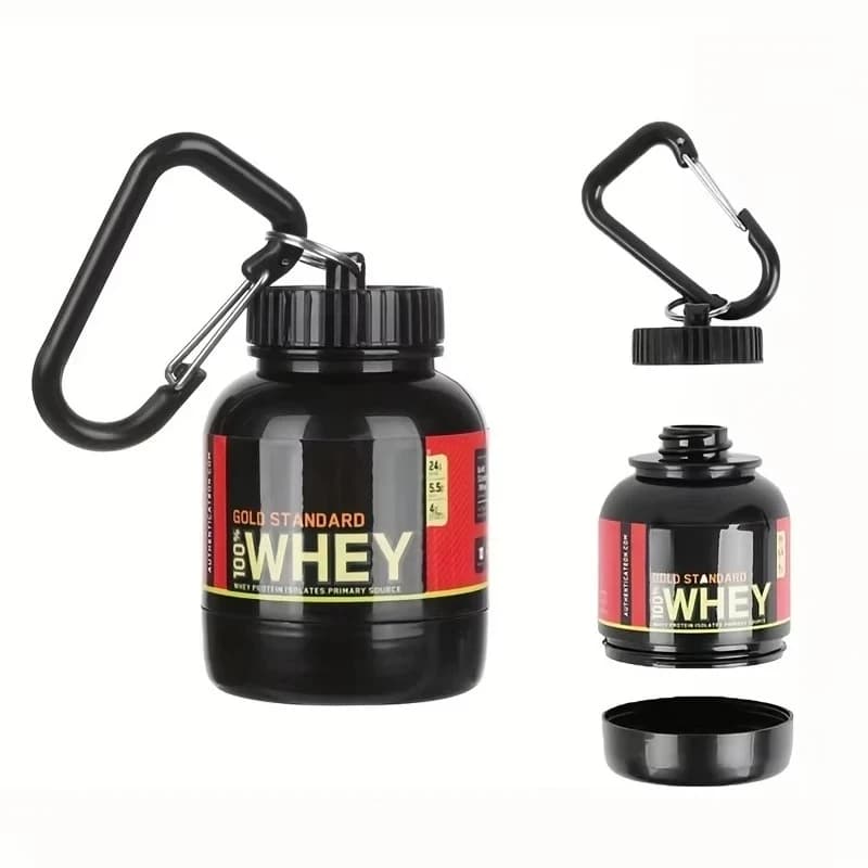 Mini 100 ml Portable Protective Container Powder Bottle For Outdoor Sports With Serum Keychain, Medicine Box, Health Funnel, Small Water Cup