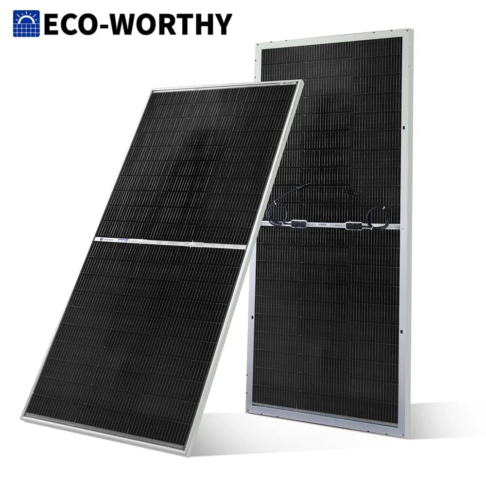 ECO-WORTHY 195 W type N 18BB solar panel, 1 piece 12 Volt monocrystalline solar panel with high conversion efficiency of 25%,