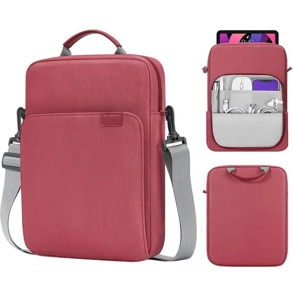 Custodia per tablet da 9/11/13,3 pollici con tracolla a scomparsa, borsa a tracolla universale, custodia protettiva antiurto e resistente all'usura
