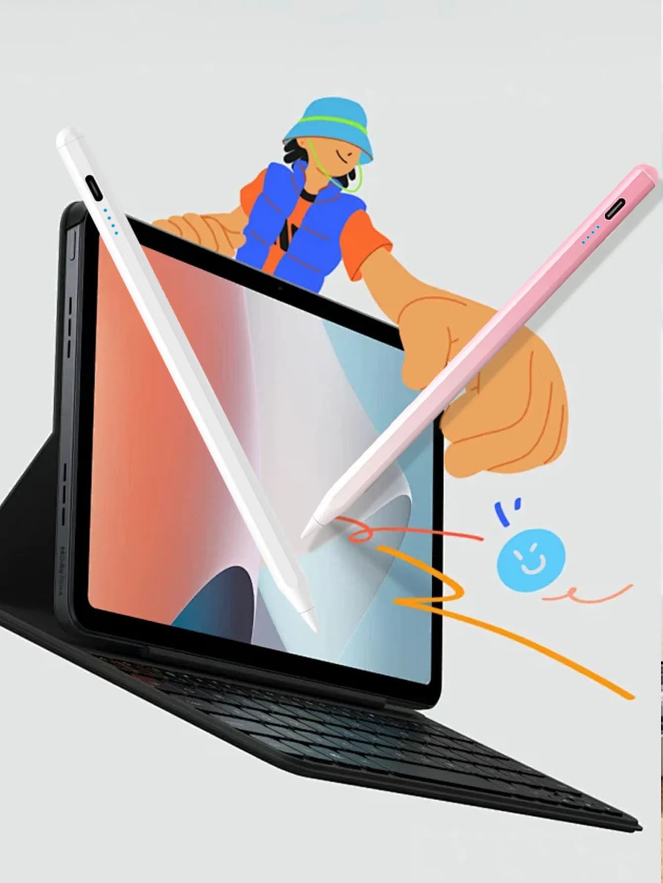 Stylus Pen for iPad Pencil Tablets, Fast Charging iPad Pens, with Palm Rejection,Tilt Sensitivity, Compatible with iPad /Phone
