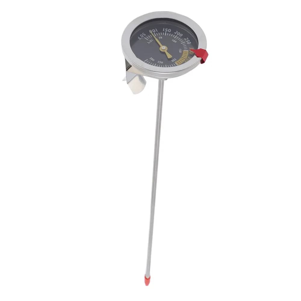 304 Stainless Steel Candy Thermometer Analog Dial Black Deep Fry Thermometer Dual Scale Pot Clip Stainless Steel Clip On