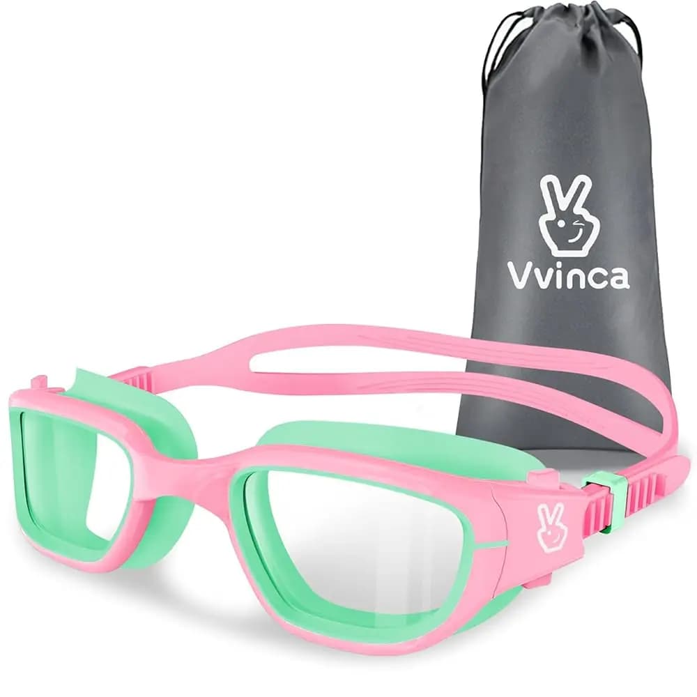 Occhialini da Nuoto per Bambini, Occhiali da Piscina Antiappannamento con Protezione UV per Bambini 3-14 Anni, Senza Perdite d'Acqua, per Ragazzi e Ragazze