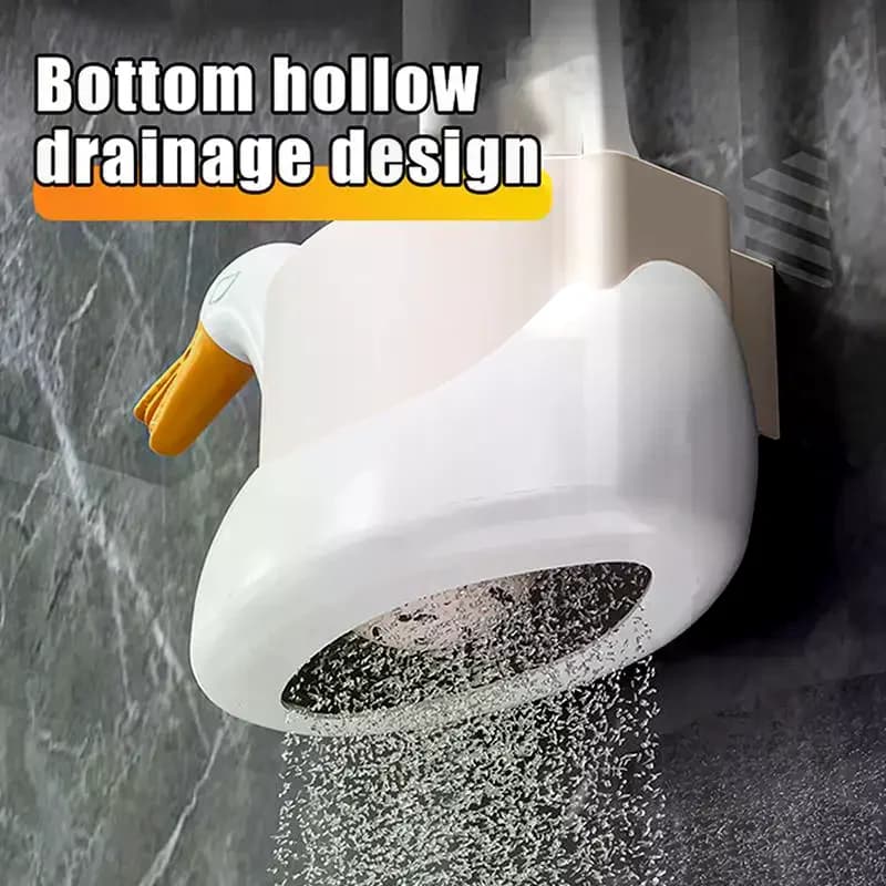 Wall Mounted Swan Toilet Brush Set 3 in Design for Bathroom Cleaning Organizer Household Supplies
