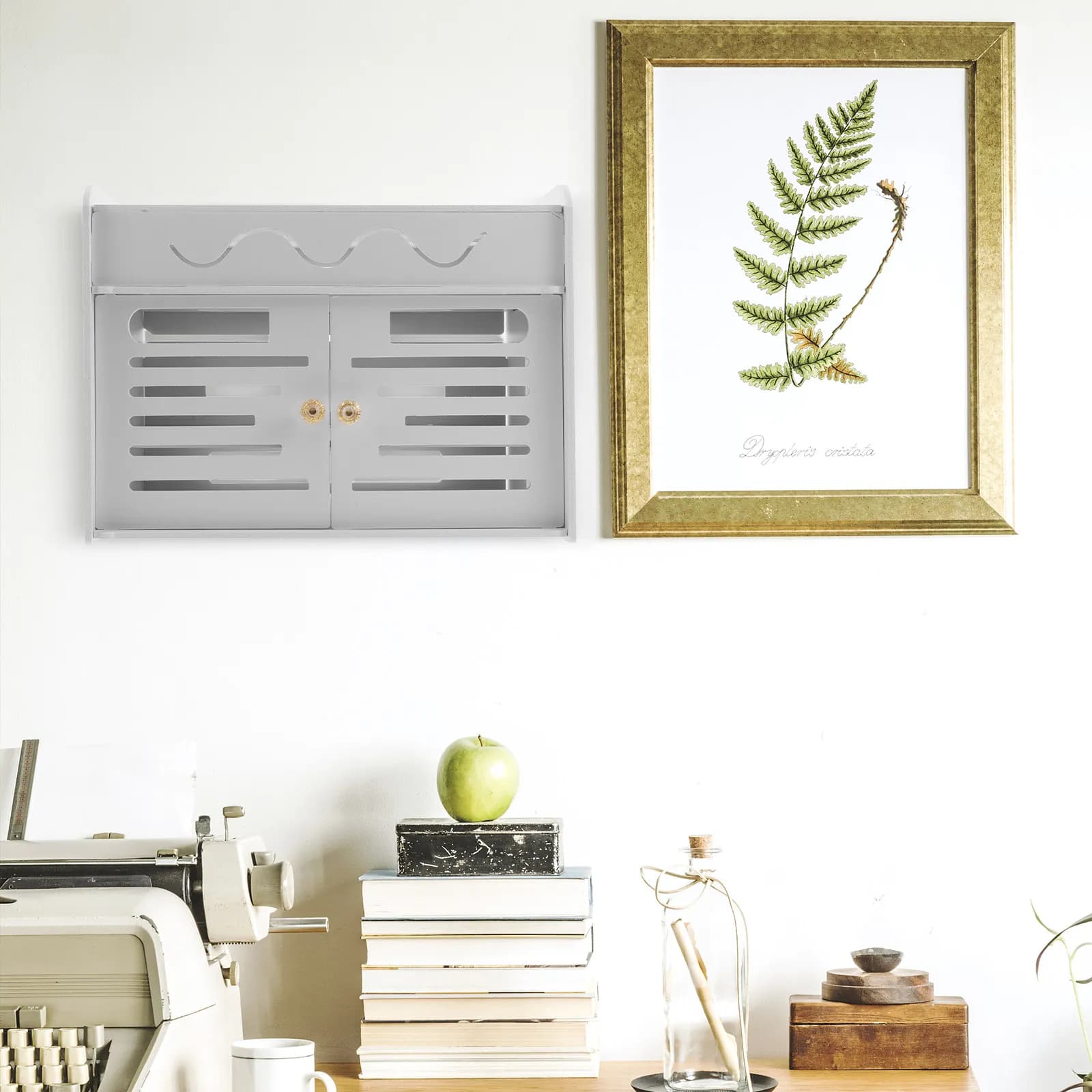 Ventilated Router Shelf Hider Box 3-Layer WiFi Router Storage Solution Cable Management Box No Wall Damage Modern Living Room