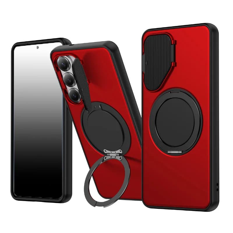 Magsafe Magnetic 360 ° Rotat metal phone case with car support for Samsung Galaxy S26 Ultra S26 Plus S26 Flip, lens protection, rear cover