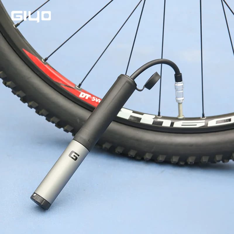 Giyo 120psi Pompa di Aria per Bicicletta Tubo Esteso Valvola Schrader Presta Ad Alta Pressione Mini Mano Gonfiatore per Bici Bicicleta Sfera Pompa per Pneumatici