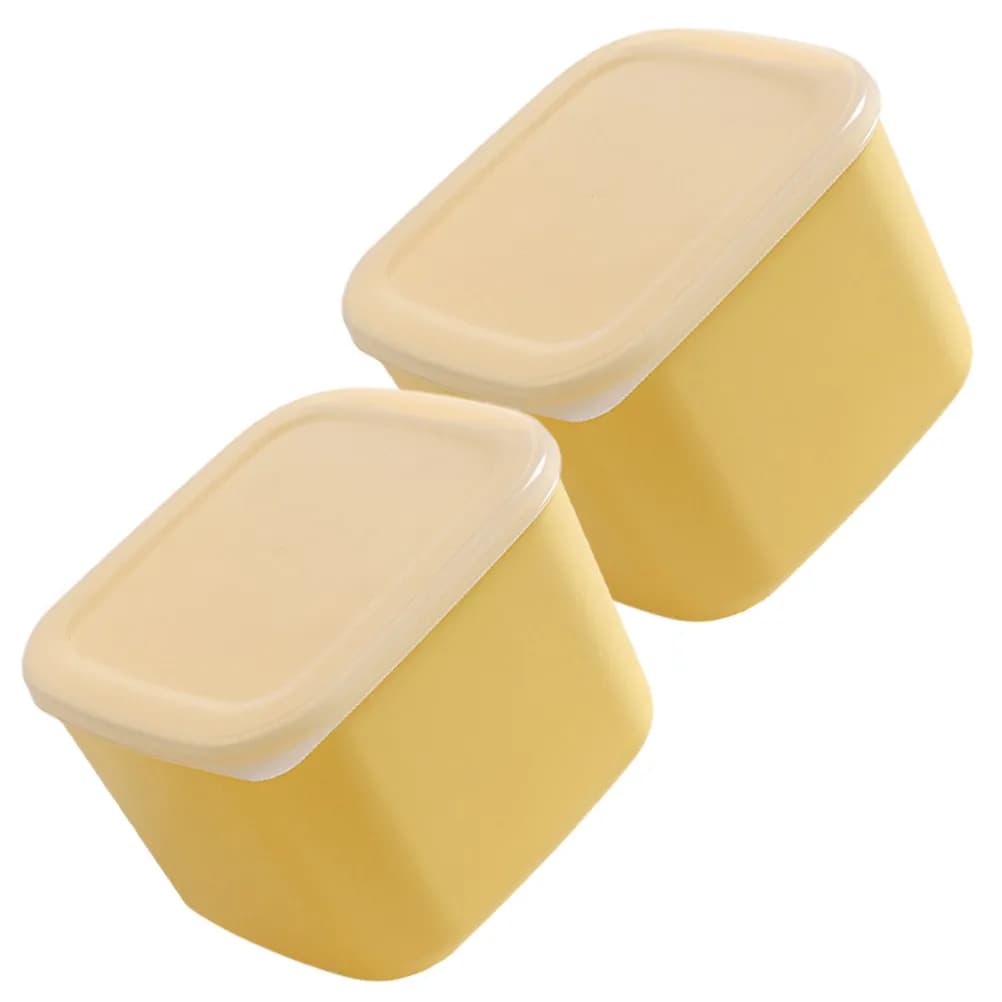 2 Contenitori per Formaggio da Frigorifero, Scatola per Burro, Contenitore per Mantenere Fresco il Formaggio a Fette, Contenitore per Alimenti da Cucina