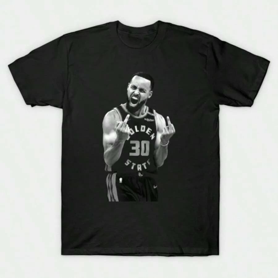 【Nuovo stile】FUNNY SC VINTAGE BLACK WHITE T-Shirt Maglietta da basket per palestra T-shirt vintage in cotone nero con grafica