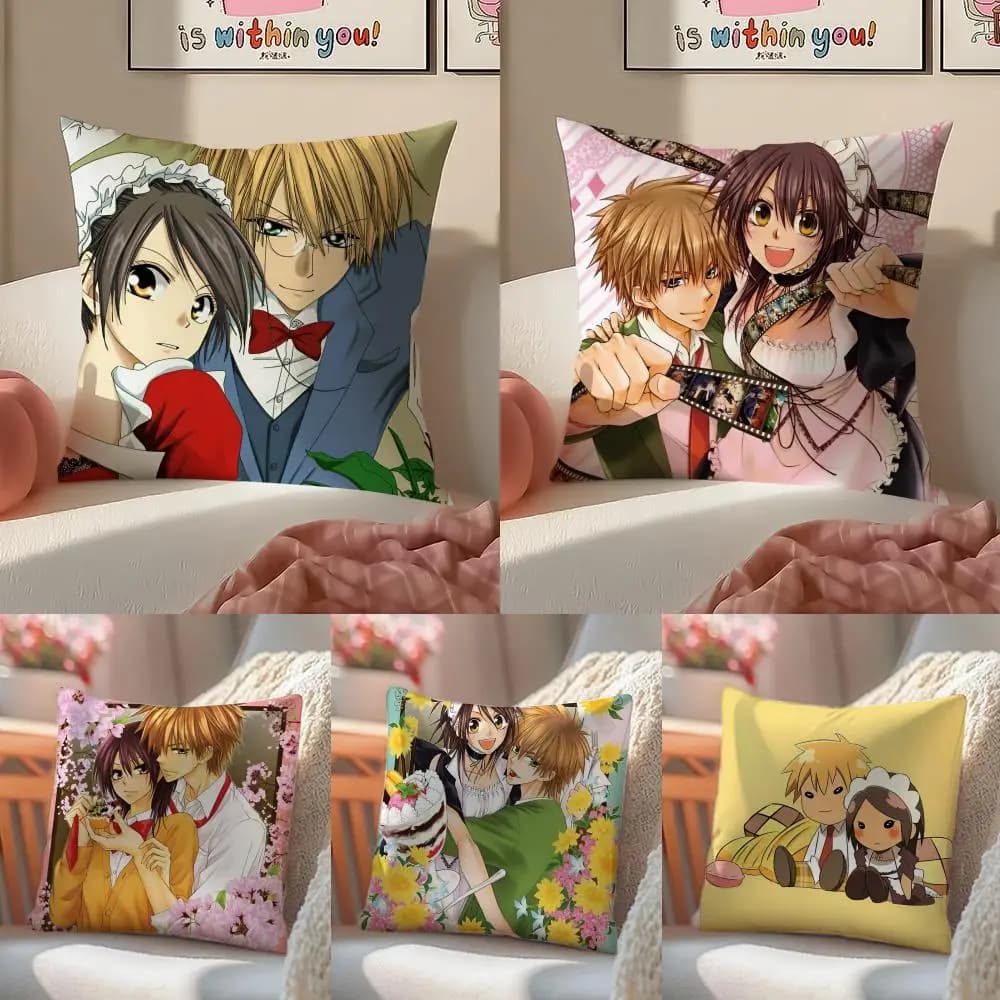 M-Maid Sama romantic pillow and lover, in short plush, with invisible zipper, for sofa or bedroom
