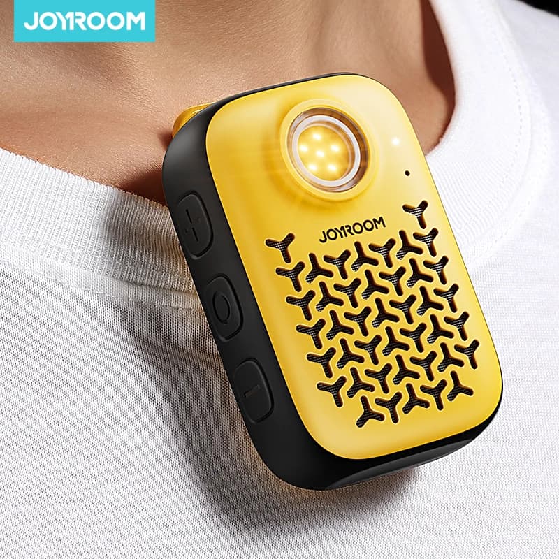 Joyroom Altoparlante Bluetooth Indossabile con Clip Magnetica, Speaker Wireless Impermeabile Portatile con Luce, Audio/ENC e Microfono Integrato