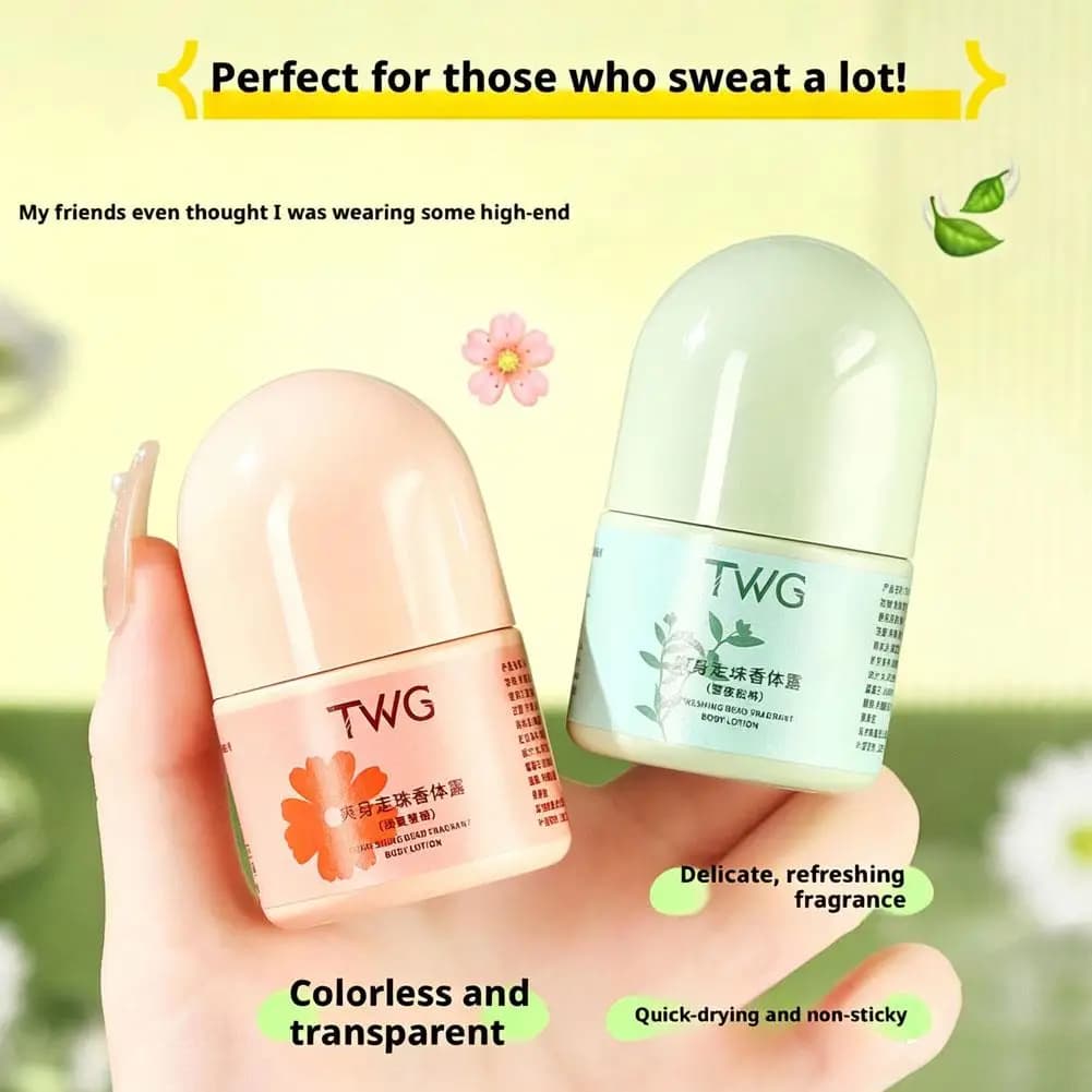 TWG Romantic Fragrance Body Lotion Set Fresh Walking Ball Roll-On Perfume Portable Student Party Essential Oil Gift Set