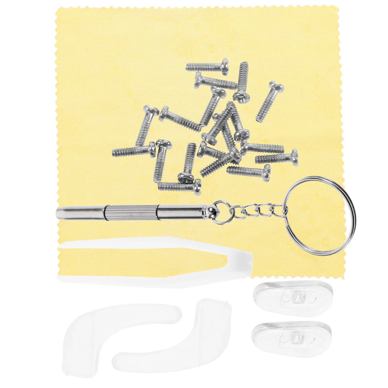 Set di 1 paio di cuscinetti nasali sostituibili per occhiali, morbidi, non irritanti, antiscivolo, supporto per occhiali da vista e da sole a montatura completa