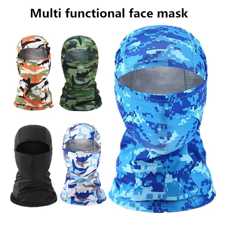Maschera Baraklava tattica da uomo Leggings per protezione solare estiva Sciarpa da trekking Casco da bicicletta per moto Cappello da vento Cappello da pesca