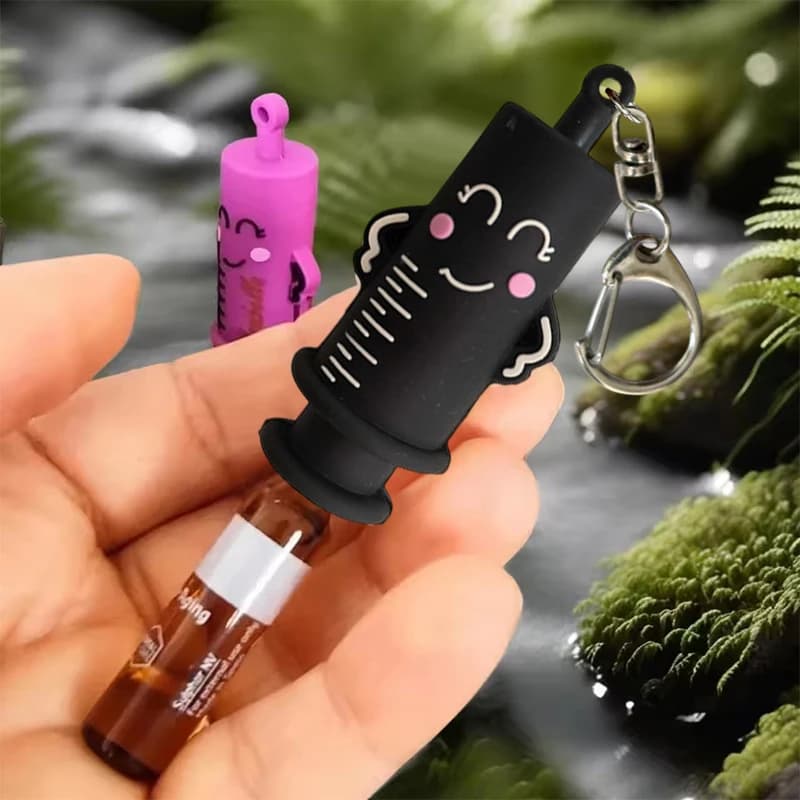 Portachiavi Rompi-Ampolle Portatile, Pratico Strumento in Gomma per Aprire Fiale, Mini Utensile per Infermieri, Dottori e Uso Domestico Quotidiano