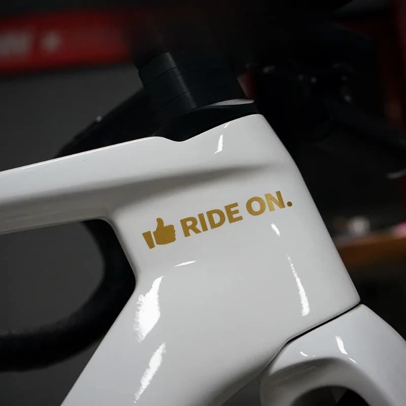 2PCS Ride On Cycling Waterproof Sticker Decal Cover Scratches For Luggage Helmet Water Bottle Skateboard Sport Style Decor