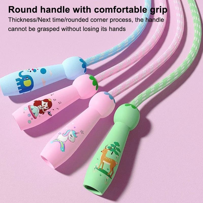 Cartoon 2.8M Training Jump Rope Exercise For Children Skipping Ropes Cotton Rope Adjustable Jump Rope PrimaryAcc