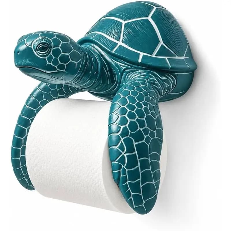 ABDJ-For Coastal Bathroom Decor, Wall Mount Resin Sea Turtle Toilet Paper Holder, Resin For Bathroom Accessories