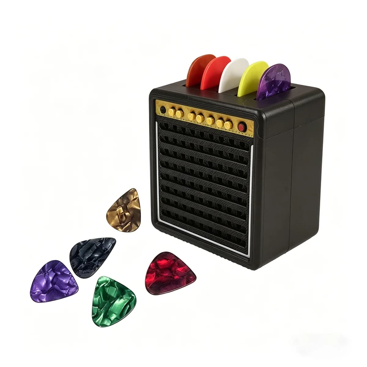 Miwayer Mini Guitar Pick Container 3D Print Drawer Type Dustproof Waterproof Plectrum Display Organizer
