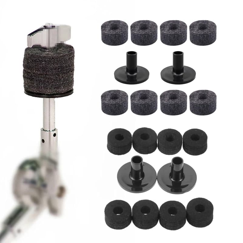 8 pezzi supporto per piatti rondella in feltro plastica maniche lunghe per piatti supporto per piatti accessorio per strumenti musicali