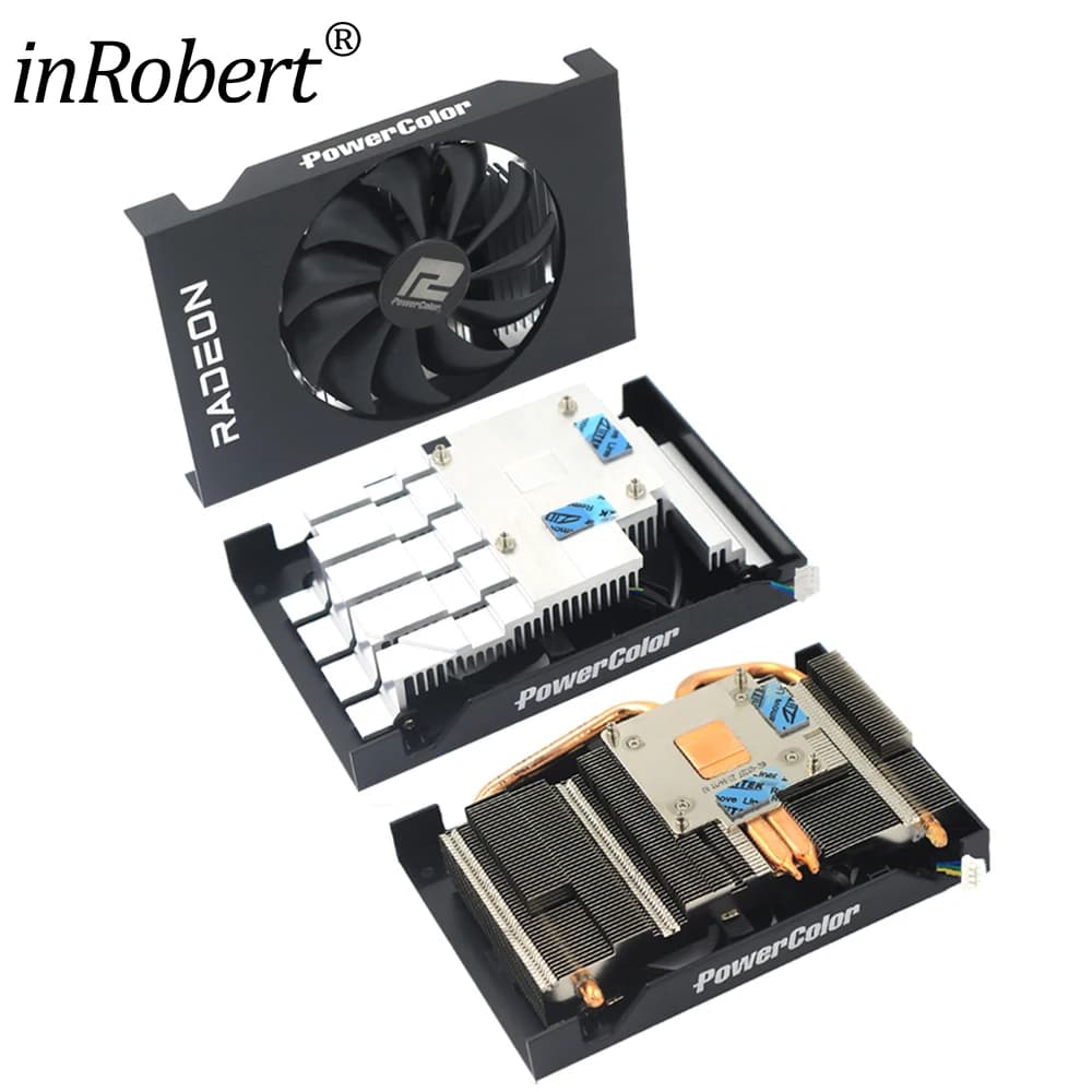 N ​ Dissipatore di Calore Originale per Scheda Video RX6400 RX6500XT, Compatibile con Powercolor RX 6400 6500xt ITX