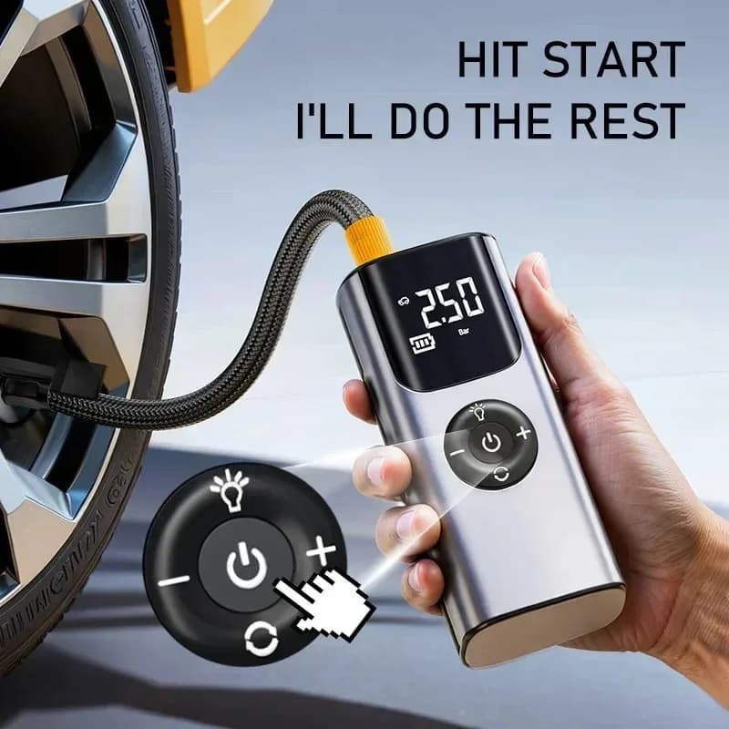 150psi Bicycle Pump Wireless Car Air Pump Electric Tire Inflator Portable Air Compressor for Motorcycle Bike Car Tires And Balls