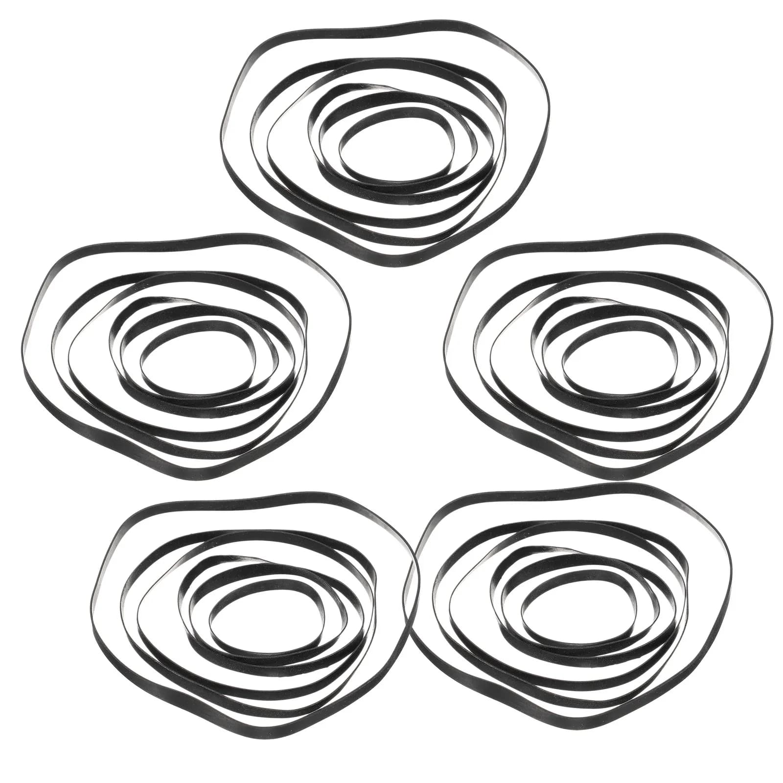 50 Pezzi Cinghie in Gomma per Cassette, Cinghie di Trasmissione per Registratore, Ricambio per Funzionamento Fluido, Riduzione del Rumore e Riparazione