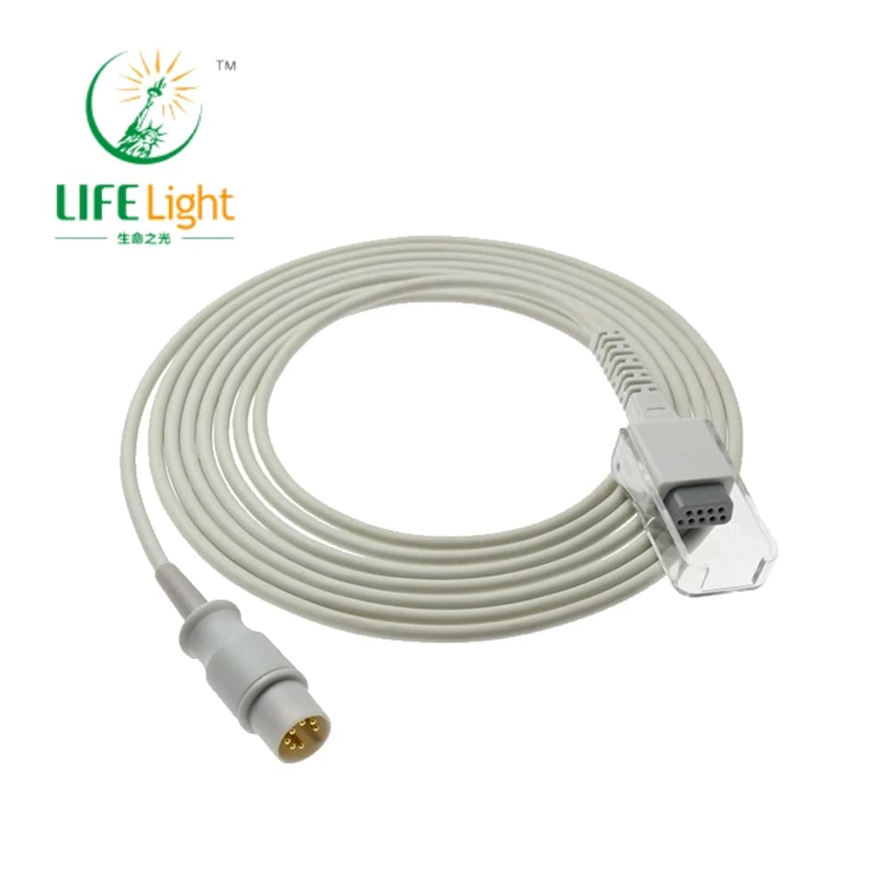 Compatible with S*CHILLER Round7pin N*ellcor module pulse oximeter monitor, Spo2 sensor extension connector