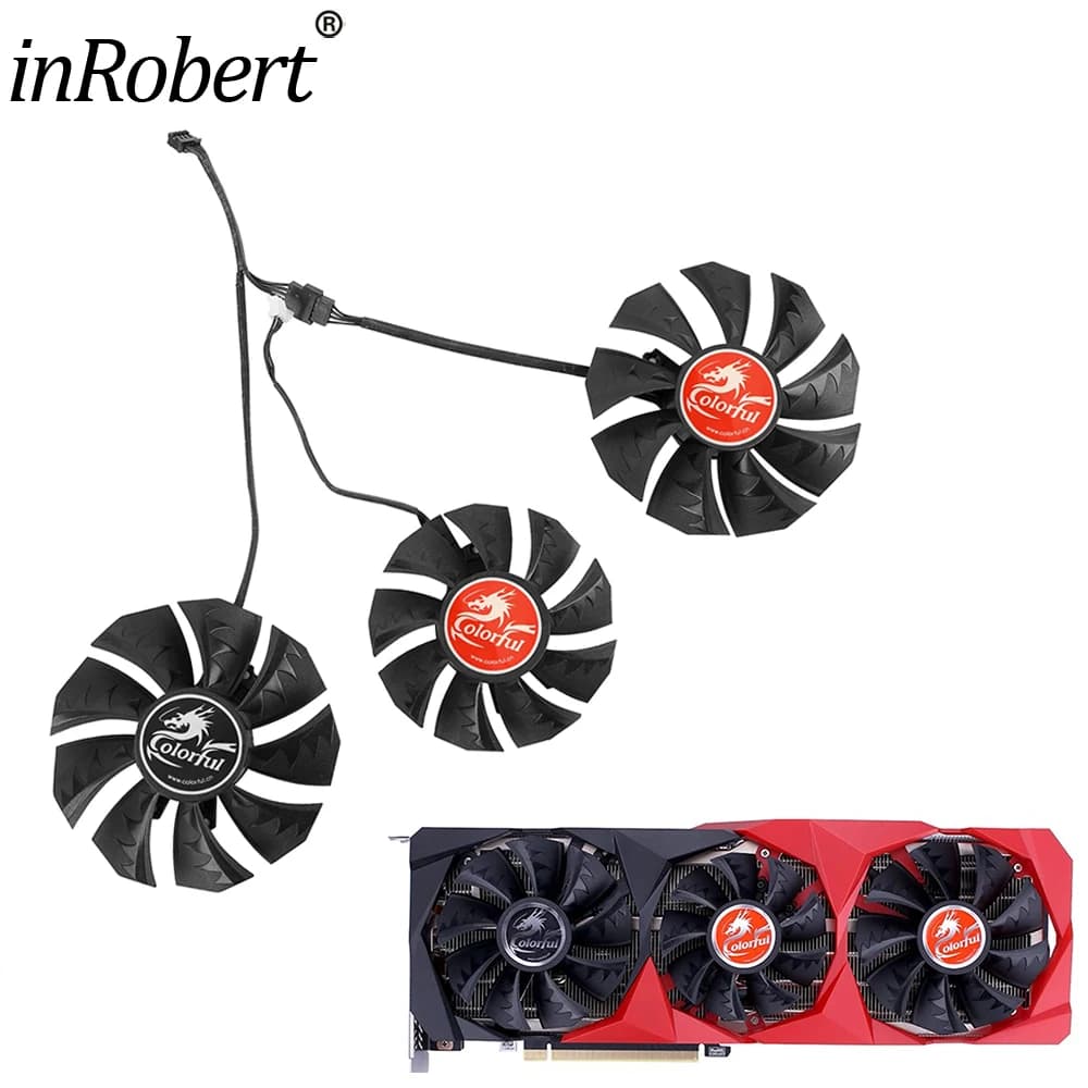 Sostituzione della ventola di raffreddamento da 85mm 75mm per ventole di raffreddamento colorate della scheda Video GeForce RTX 3080Ti 3090 3070 3060Ti