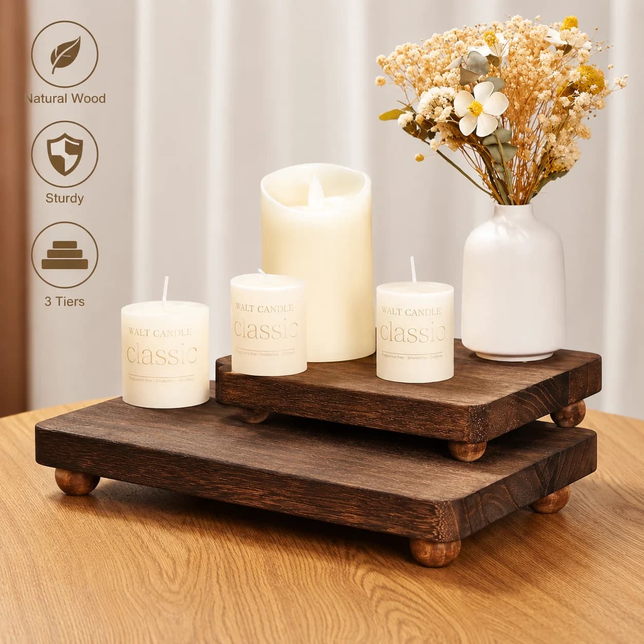 Mini Wooden Display Stand - Album Storage Stand - Decorative Home - Aromatherapy Candle Storage Stand Soap Stand