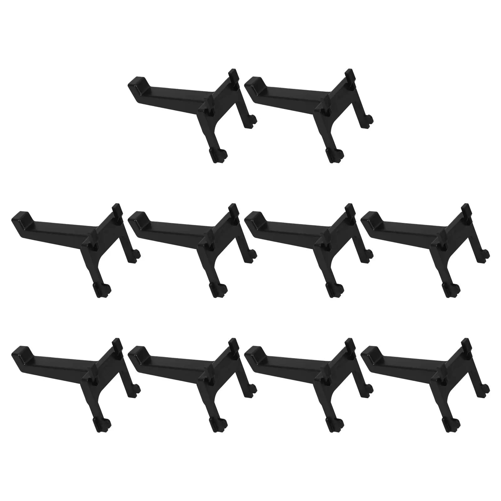 10 Pezzi Ganci per Pannello Forato con Foro Quadrato, Organizzatore Resistente per Appendere Utensili, Esposizione, Negozi, Supermercati, Scaffali e Contenitori