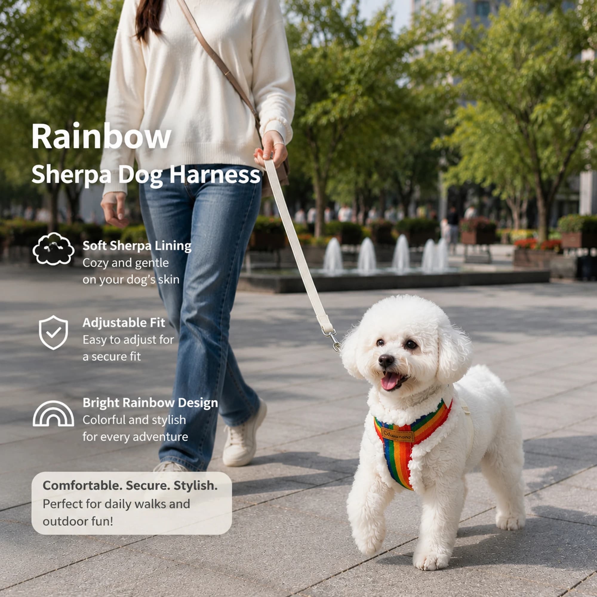 Dog Collar Thickened Cold‑Resistant Autumn And Winter Warm‑Keeping Adjustable Teddy Bichon Neck Collar Pet Supplies