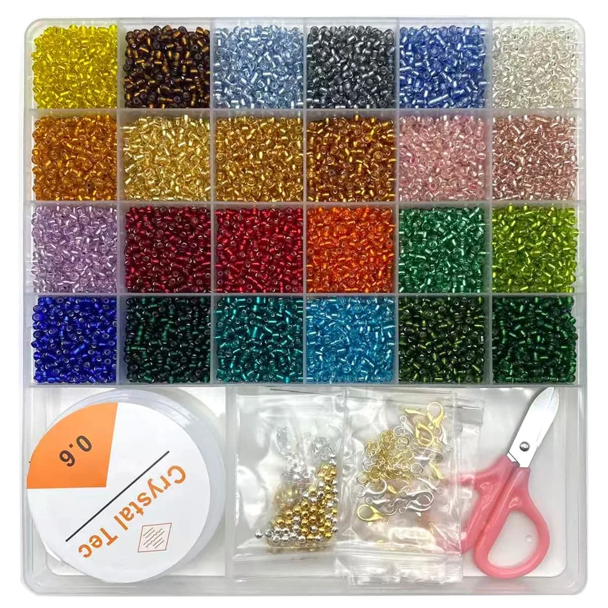 Perle di riso in vetro rivestito in argento da 2/3/4 mm Accessori per capelli fatti a mano fai da te fatti a mano Perline Accessori per gioielli a punto croce materiale