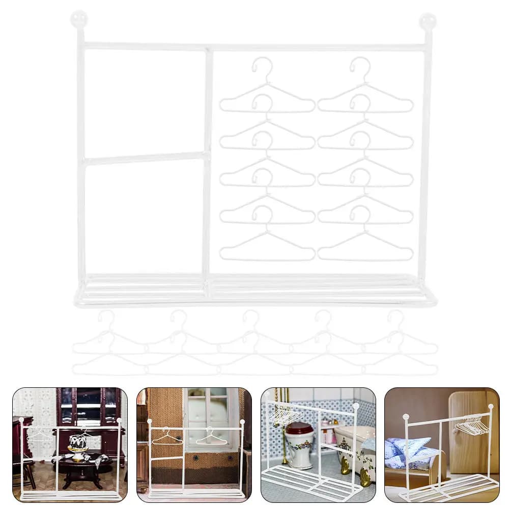 Set di 21 Mini Appendiabiti in Metallo con Superficie Liscia, Organizzatore per Esposizione e Conservazione Vestiti, Supporto per Armadio