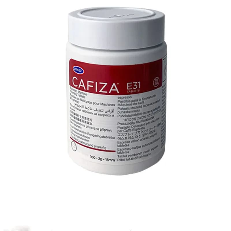 1 bottiglia (100 pezzi) foglio di pulizia macchina da caffè pezzo di ricambio universale per Cafiza URNEX E31 Delong Bosch
