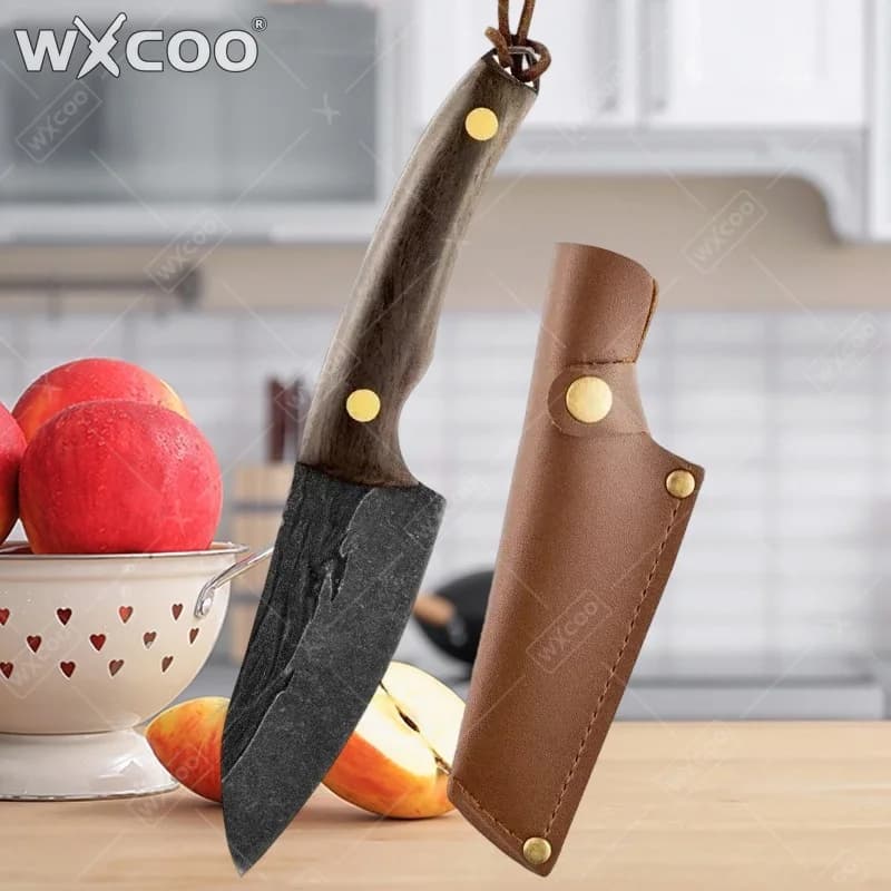 WXCOO Kitchen Knives Forged in Hand, Professional Knives for Boning, Chef's knife, Steel, for Butcher and Meat Cutting