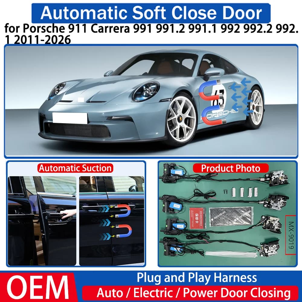 for Porsche 911 Carrera 991 991.2 991.1 992 992.2 992.1 2011-2026 Car Automatic Soft Close Door Electric Suction Auto Closing