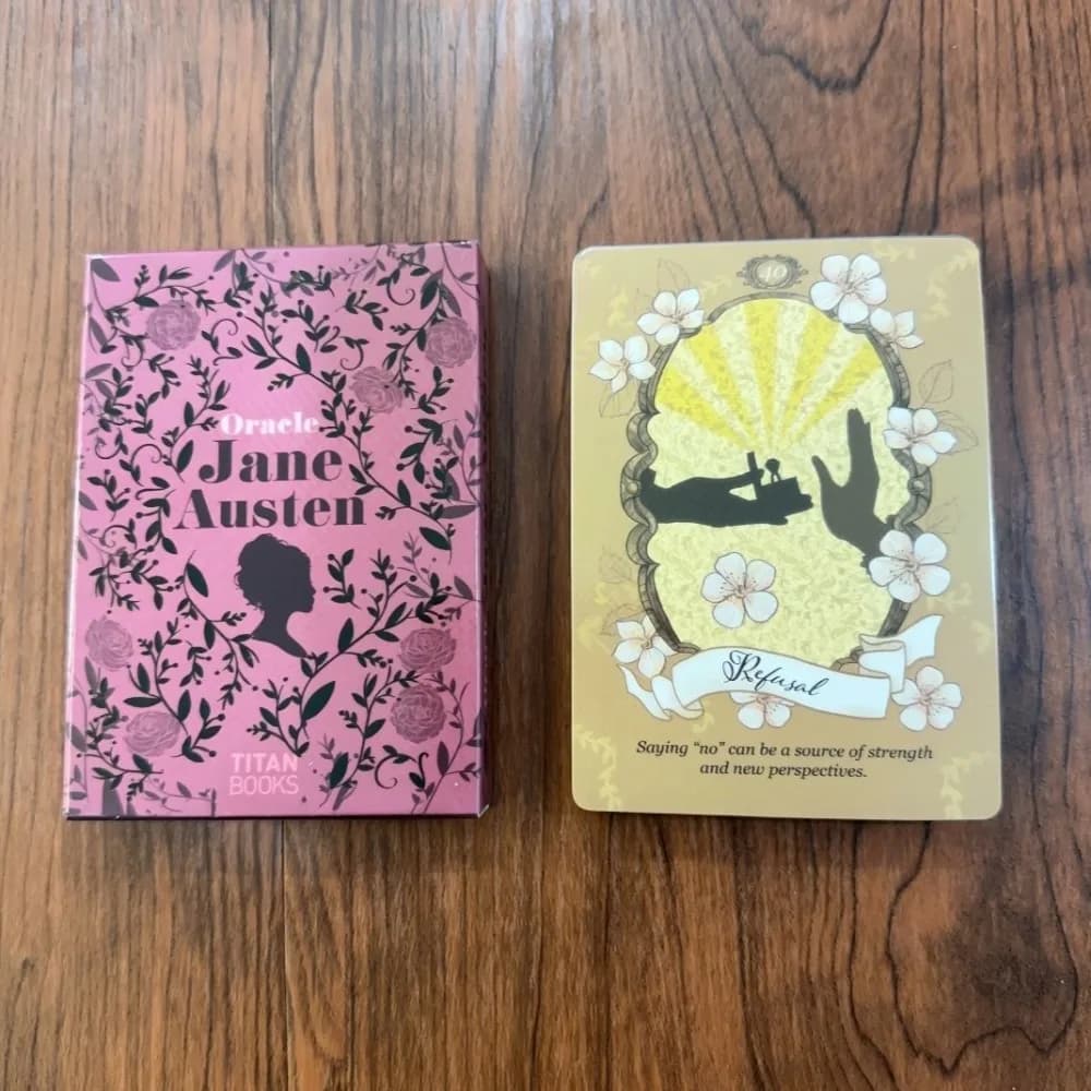 Carte dei Tarocchi in Stile Regency con Illustrazioni, 10,5*7,5 cm, Mazzo Oracolo di Jane Austen: Set di Divinazione Letteraria da 40 Carte