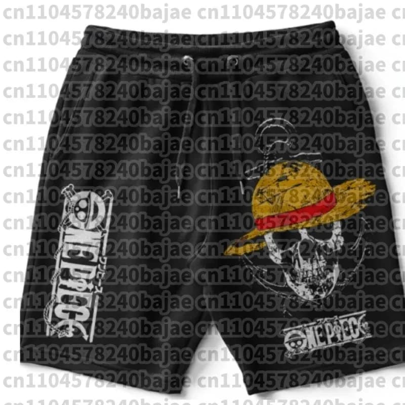 Pantaloncini in cotone stampati ONE PIECE Animation Luffy Sauron, modello americano estivo da uomo, casual, sportivi, traspiranti.